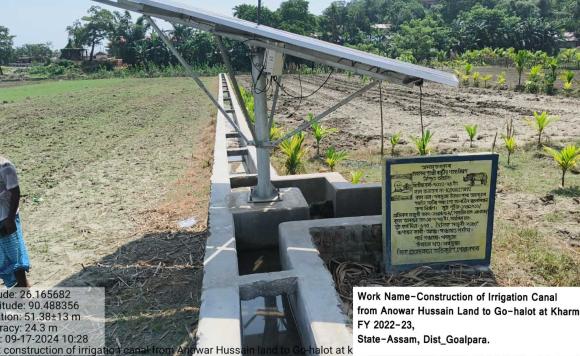 Construction of Irrigation Canal