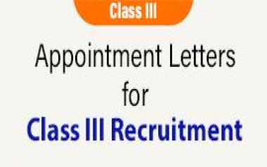Appointment Letters for Class-III